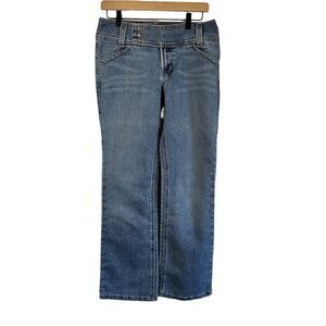 Tommy‎ Hilfiger Jeans Womens Size 8 Blue Hipster Boot Bootcut Denim Triple Snap